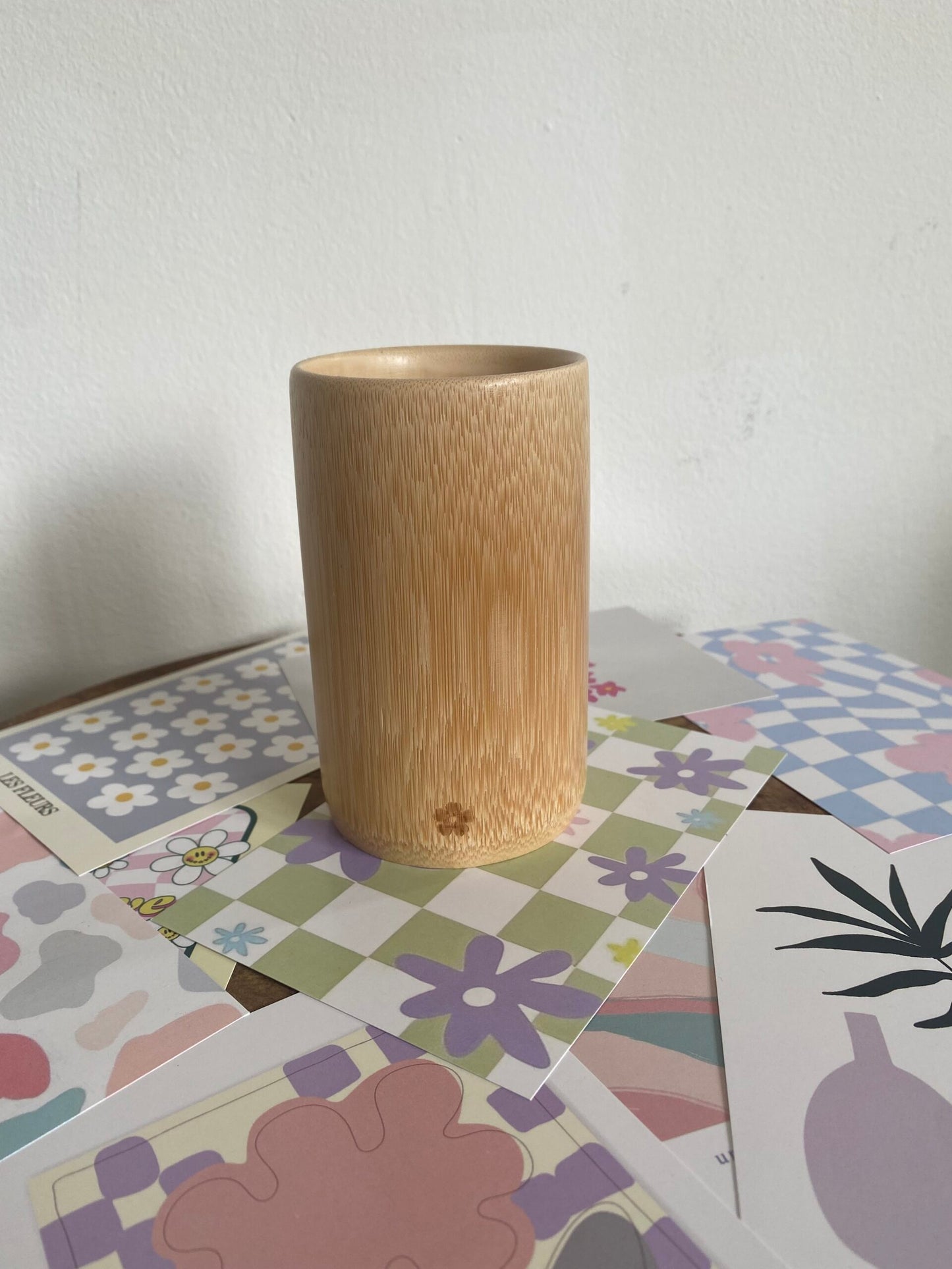 Bamboe Beker Bundel - 4 stuks + Bundel rietjes